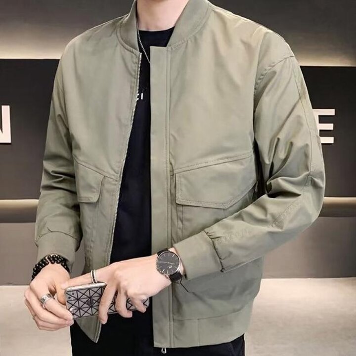 봄블루종남트렌디성간절기점퍼캐주얼데일리봄잠바