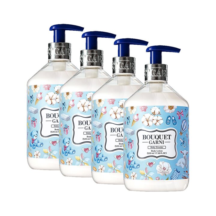 부케가르니 딥 퍼퓸 바디로션 베이비파우더향 520ml x4개