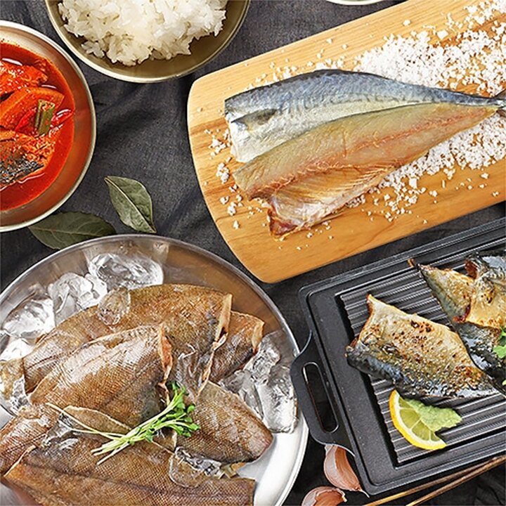 [안동맛자반] 안동간고등어 순살 필렛 100g x 15팩+손질 가자미 200g x 3팩