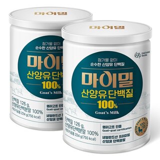 [대상웰라이프] 마이밀 산양유 단백질 224g(캔), 2통