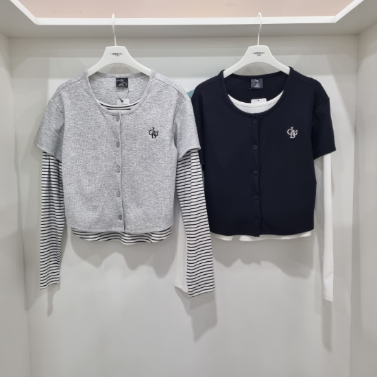 가벼운 스판 짱 레이어드 티셔츠14570-131-414-31