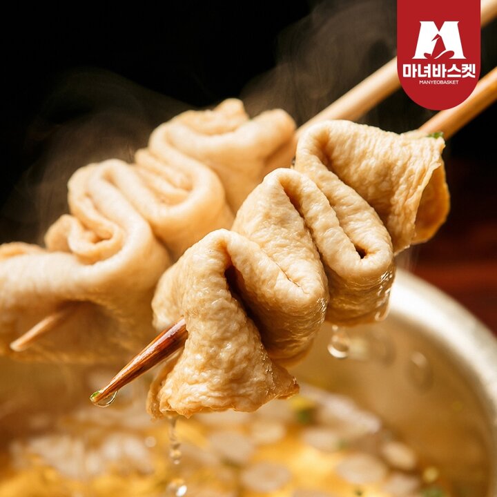 [마녀바스켓]어육80 부산깡통시장 꼬치어묵 40개(10개입x4봉)+가쓰오소스4봉*