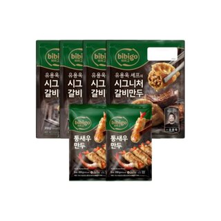CJ제일제당 비비고 시그니쳐 갈비만두 300g x4개 + 통새우만두 200g x2개