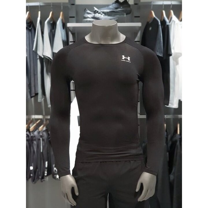 (대전신세계)언더아머 남성 컴프레션 긴팔 티셔츠 HeatGear  아머 스포츠 헬스 운동 1361524 블랙