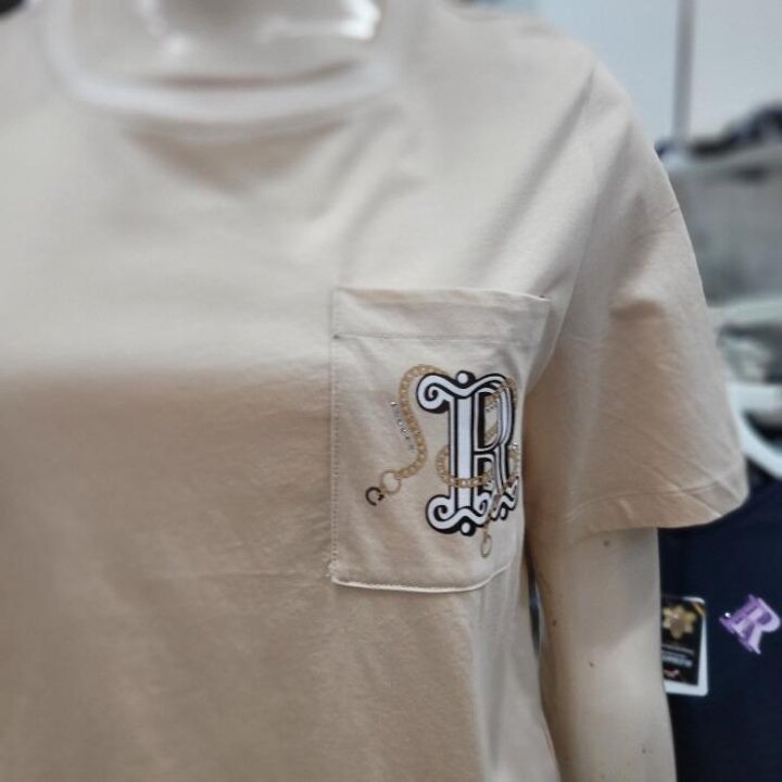 크로커다일레이디DP01면실켓가슴포인트티면실켓가슴포인트티셔츠CLEMTS110