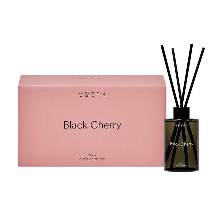 [생활공작소] 디퓨저 200ml (2개입/1box)+리드스틱포함 (블랙체리/플로리스트/라임바질 택1)