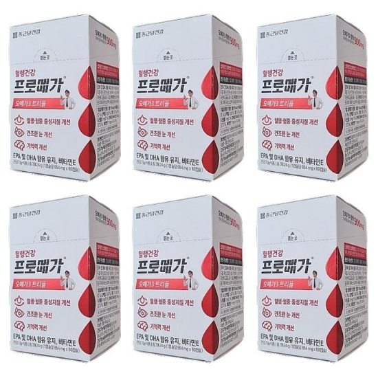 [종근당건강]종근당건강프로메가오메가3트리플654mg60캡슐.6박스(6개월분)