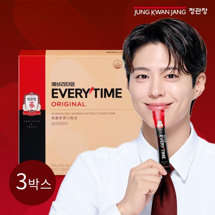 [정관장 본사직영] 에브리타임 오리지널(10ml*30포) x 3세트+쇼핑백
