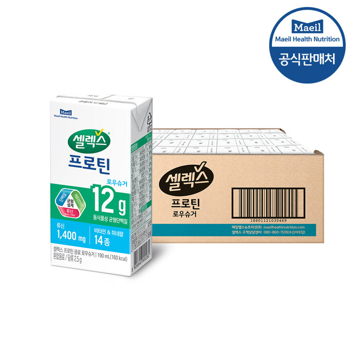 셀렉스 프로틴 음료 로우슈거 190ml *24팩