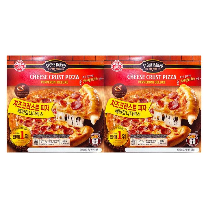 오뚜기 페퍼로니디럭스 치즈크러스트 피자 510g 2개