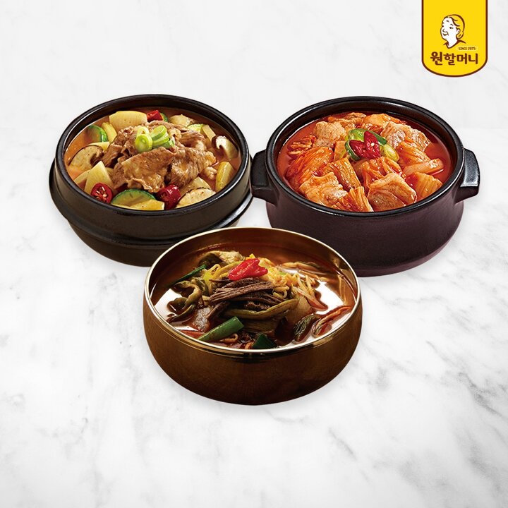 G[원할머니] 육개장 2팩+된장찌개 2팩+김치찌개 2팩