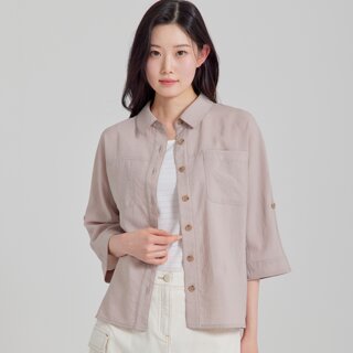 [지센] (3컬러) 카치온 소매 턴업 블라우스 LFWSP401