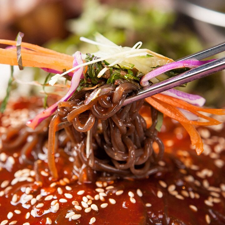 [G]여름별미 새콤달콤 시원한 비빔막국수 5인분 (메밀면5+비빔장5)