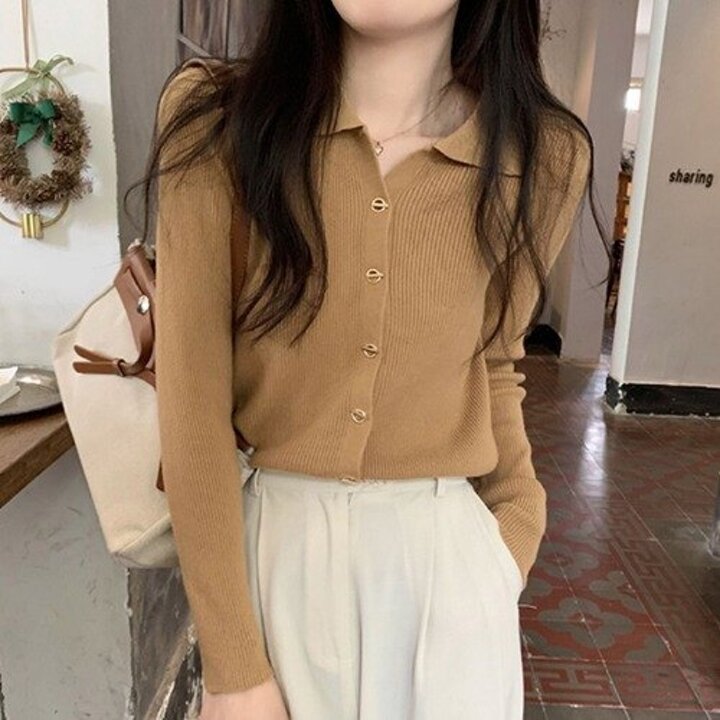 단정카라니트가디건 예쁜 편안 세련된 데일리 여성