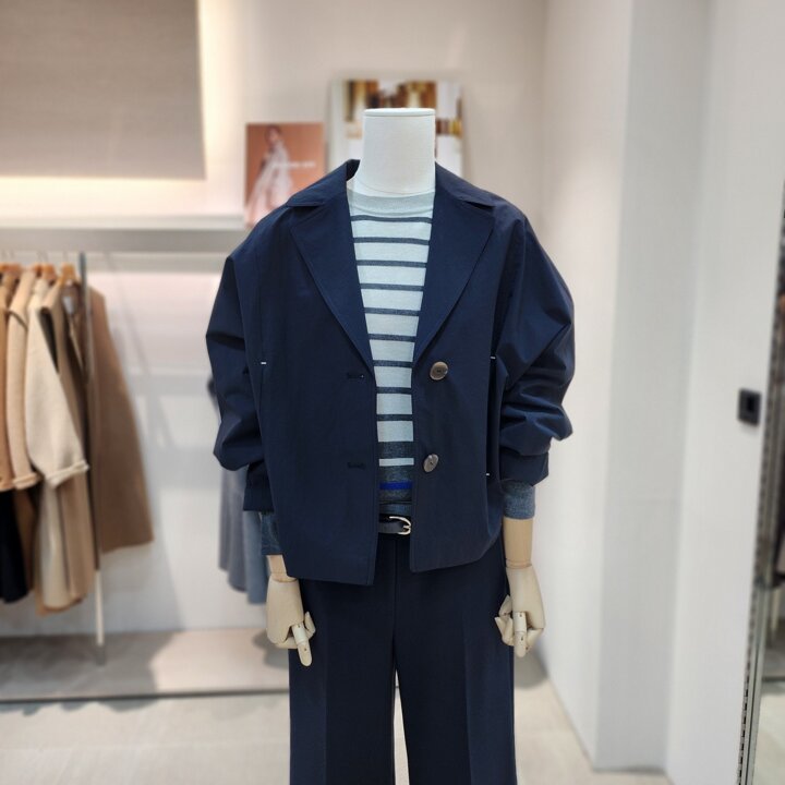 오버핏 백 래글런 돌먼 슬리브 재킷 ( BS3B0JK441/네이비)DG