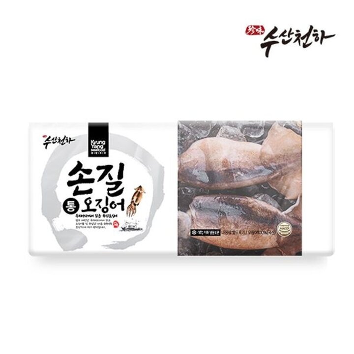100퍼센트 국내산 손질 통오징어 7팩 (180g (2마리)X7팩, 총 14마리)[35368639]