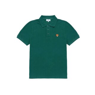 메종키츠네 남성 폭스헤드 레귤러 폴로 티셔츠 그린 PM00209KP0002-P399