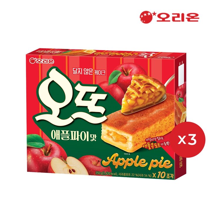 오리온 오뜨 애플파이 10P 350g 3개