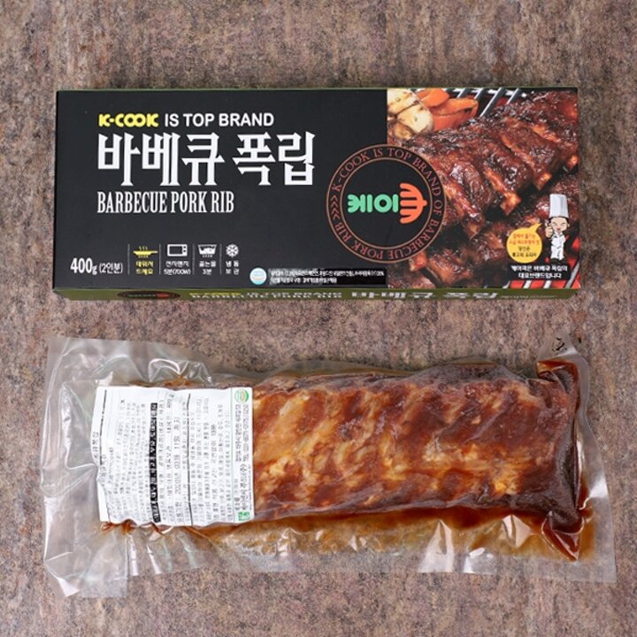 [케이쿡] 숯불구이향 바베큐 폭립 400g x 6팩