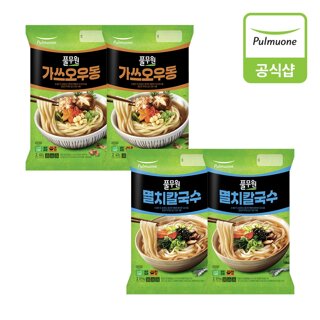 풀무원 가쓰오우동 2인분(422g)X2개+멸치칼국수 2인분(319.6g)X2개