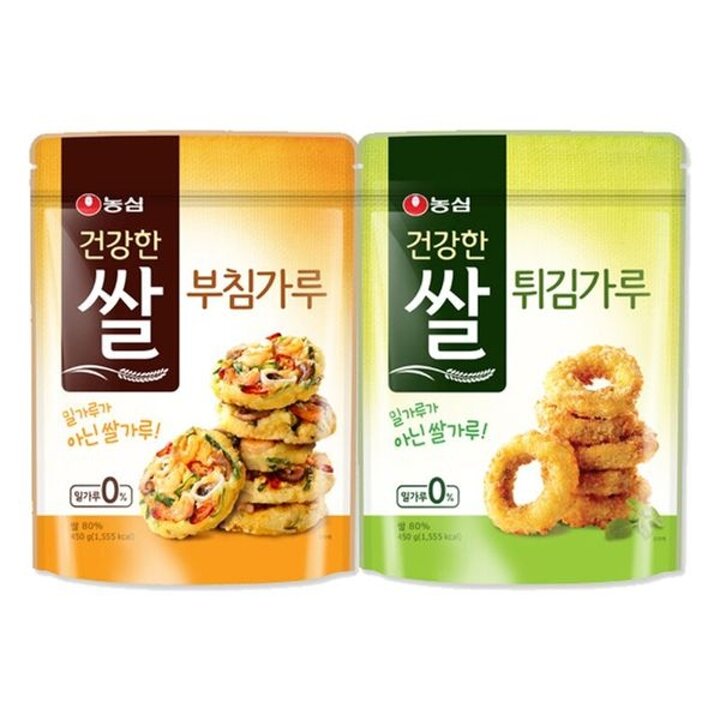 농심 건강한쌀 부침가루 450g x 2개 + 튀김가루 450g[33540353]