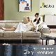 [자코모][장기무이자]몽슈 3.5인 기능성 데이위브 패브릭 소파+쿠션2개