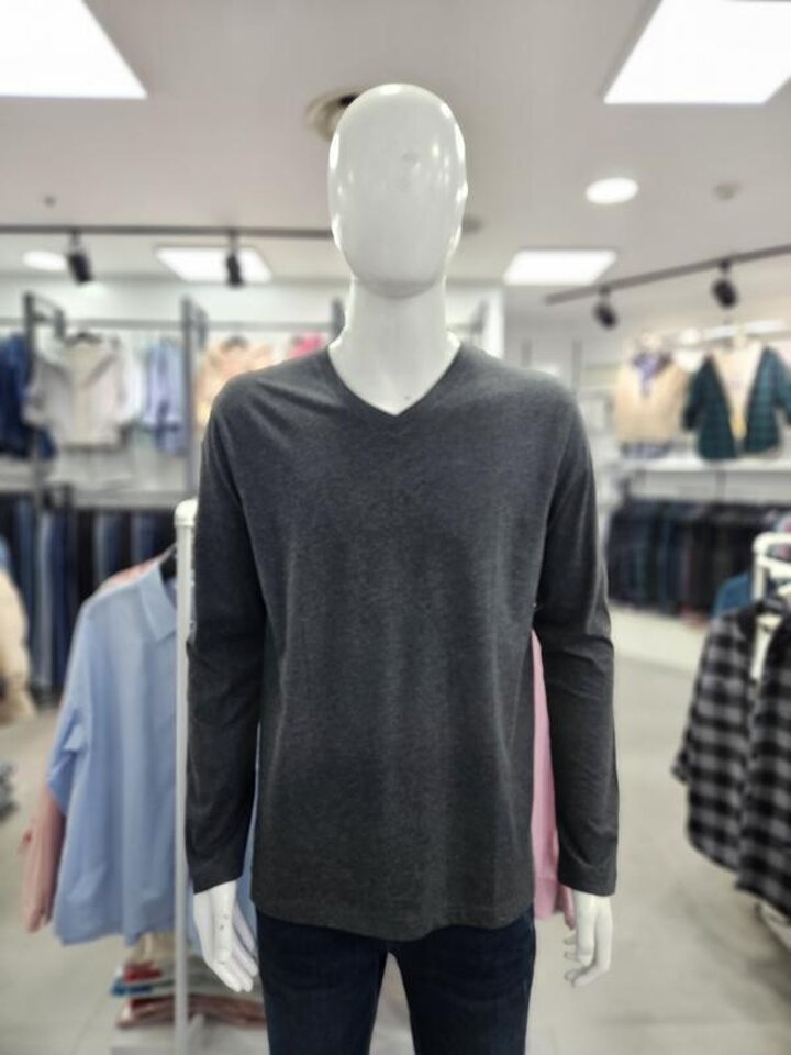 뱅뱅세이브존06봄남성긴팔무지브이넥면티셔츠NTZ256