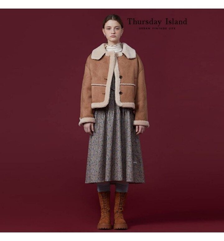 [Thursday Island] 크롭 페이크 무스탕 자켓(T238MLT241W)