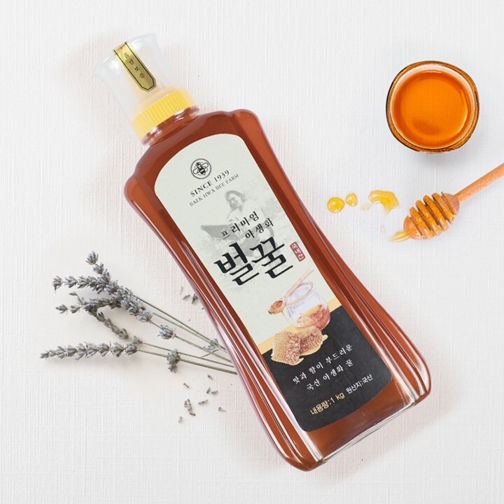 [백화농원] 프리미엄 야생화벌꿀 1kg(튜브) x 3