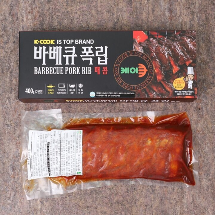 [케이쿡] 매콤바베큐 폭립 400g x 6팩