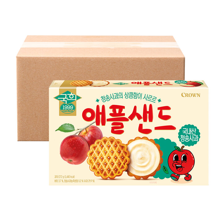 크라운 국희 애플샌드 272g 12개