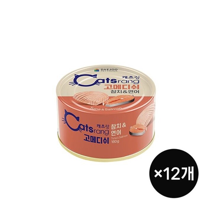 캐츠랑 고양이캔 고메디쉬 참치n연어 160g 12캔