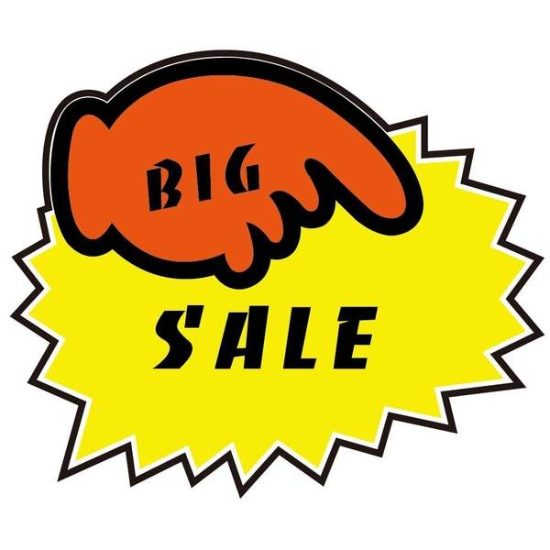유니온 POP카드 톱니손 (BIG SALE) (PC-3003) (5매입) 매장 상품 할인 행사