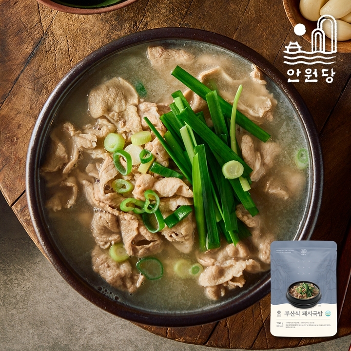 [안원당] 부산 돼지국밥 730g x 3팩 (2.19Kg)*