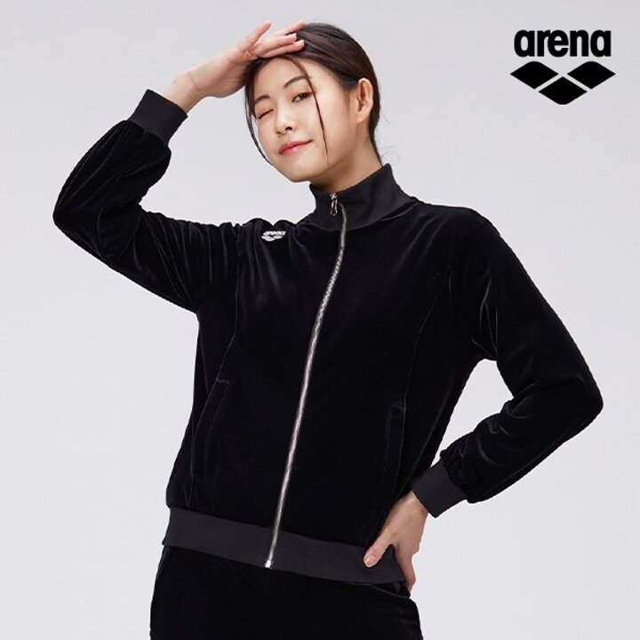 (아레나스포츠) 여성 벨벳 트레이닝 자켓 S3FL1SJ05BLK