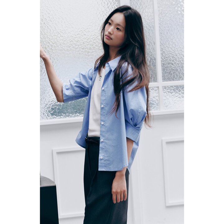 (신세계센텀점)[라인어디션]스트라이프 셔츠블라우스 NNWBLQE610
