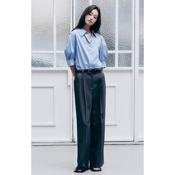 (신세계센텀점)[라인어디션]스트라이프 셔츠블라우스 NNWBLQE610