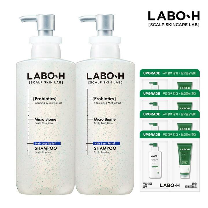 라보에이치 탈모증상완화 샴푸 두피쿨링 400ml 2개+증정