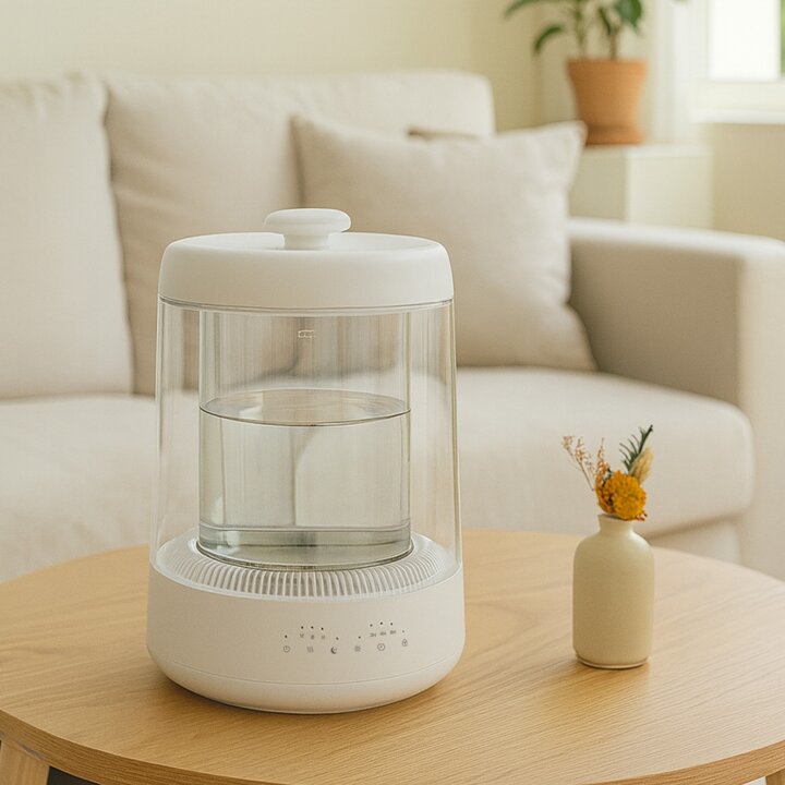 대웅 유리 가열식가습기 수조분리급수 대용량 무드등 물멍 4L DWF-4035L