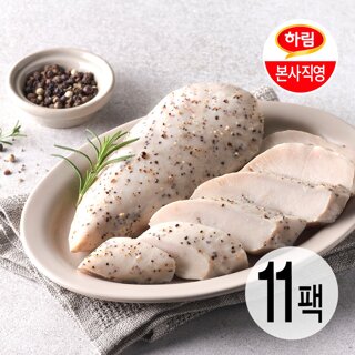 하림 수비드 닭가슴살 블랙페퍼 100g 11팩