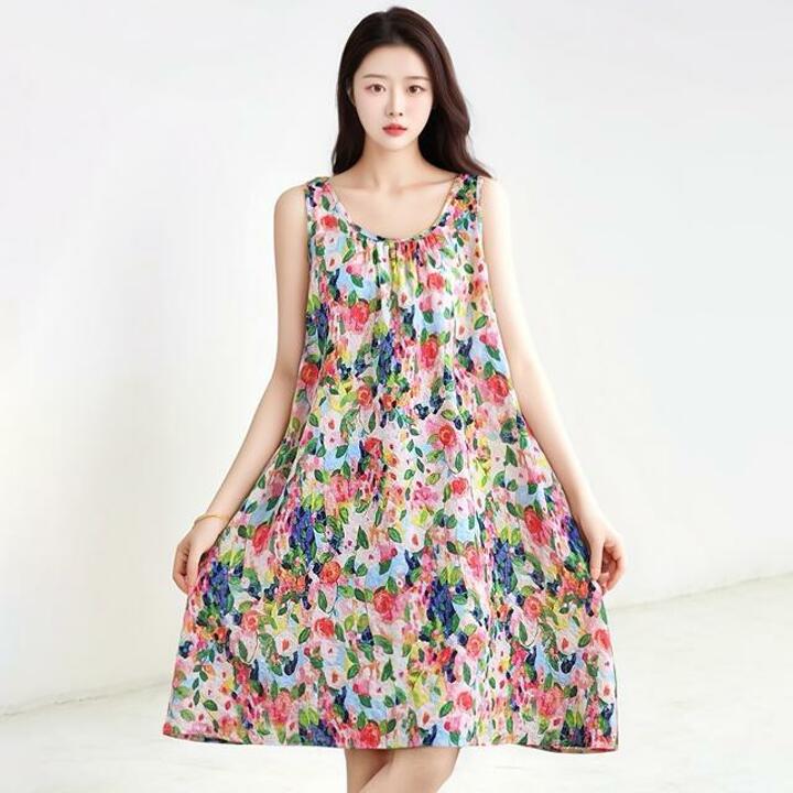 [헬리꽁땡]잔꽃인견원피스3종