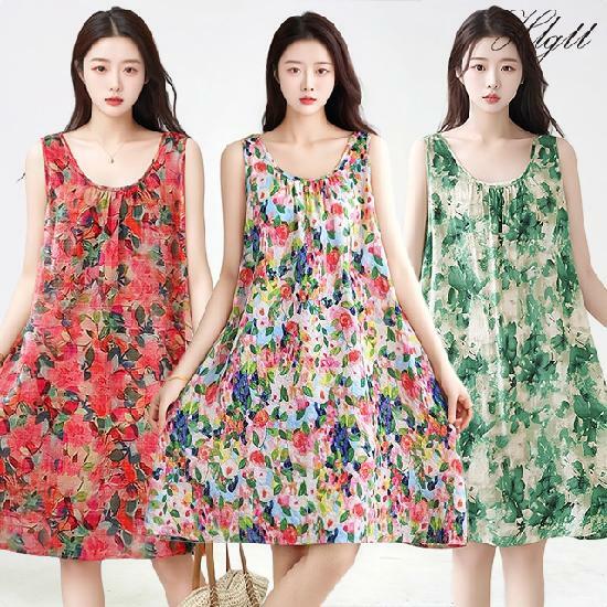 [헬리꽁땡]잔꽃인견원피스3종