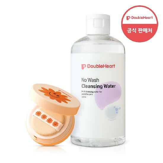 더블하트 쿨링 유아 선쿠션 선팩트 13ml + 클렌징워터 300ml