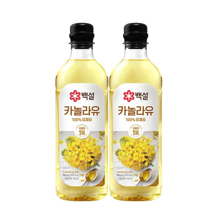 CJ 백설 카놀라유 900ml x2개