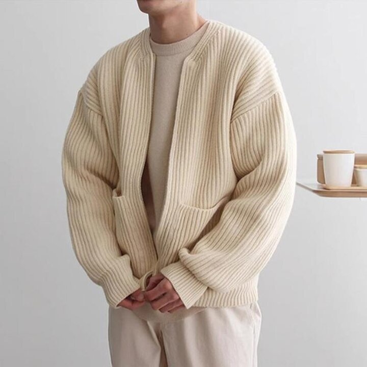 남성루즈핏니트가디건집업아우터세련된트랜디한