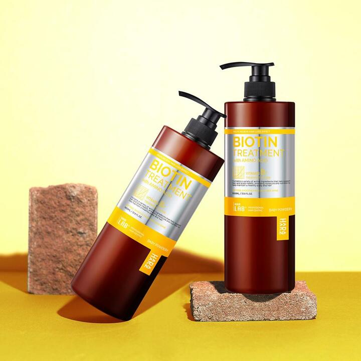하라즈 헤어랩 플러스 비오틴 탈모완화 트리트먼트 베이비파우더향 1000ml