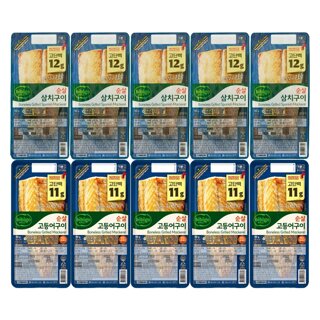 CJ제일제당 비비고 순살 고등어구이 60g x5개 + 순살 삼치구이 60g x5개 (냉장)