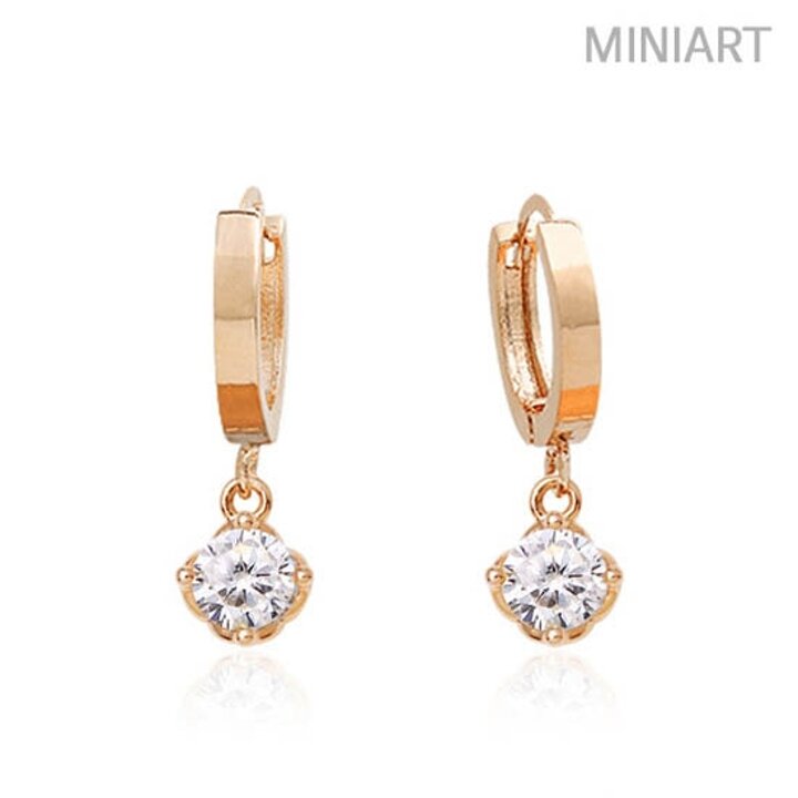 [미니아트] 14K Gold-pin 귀걸이 골드 원터치링 MS511