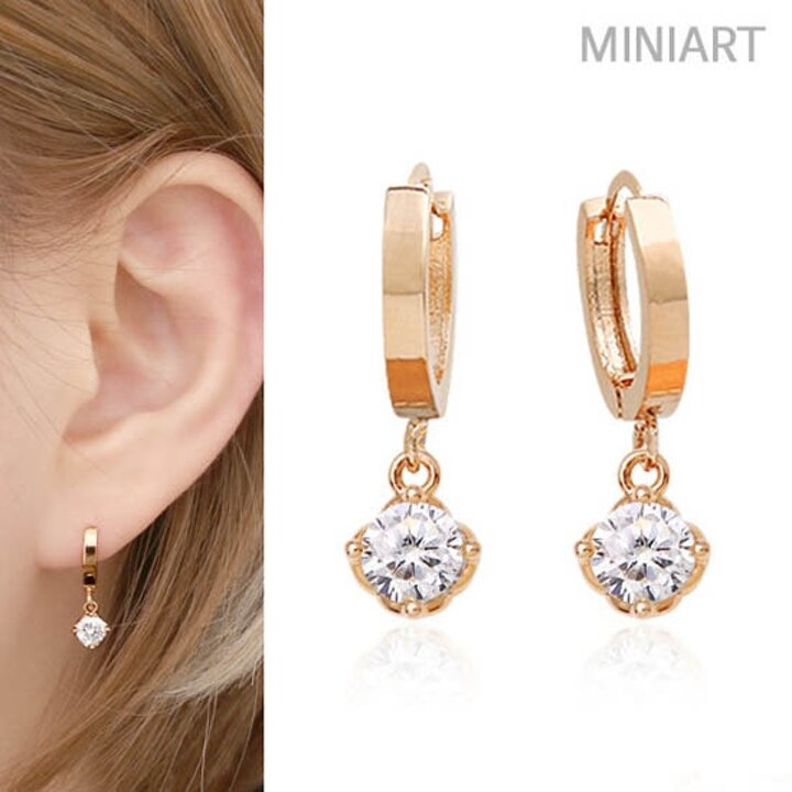 [미니아트] 14K Gold-pin 귀걸이 골드 원터치링 MS511
