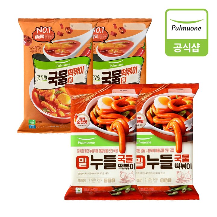 풀무원 떡볶이423g 4개(8인)(밀누들2개+쌀국물2개)